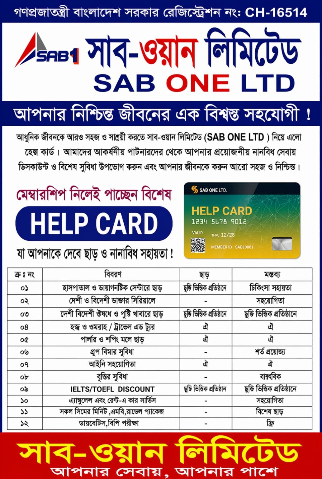 SAB ONE LTD কোম্পানি পরিচিতি